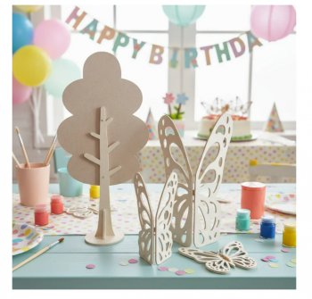 Kit Decoração Festa Arvore Borboleta Em Mdf Pegue E Monte