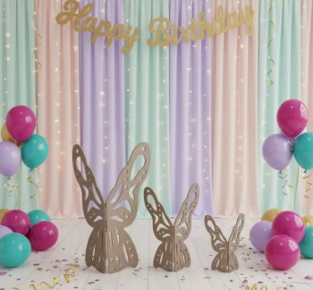 Kit Borboleta Mdf Decoração De Festa Infantil 90CM  60CM  35CM MDF 6mm